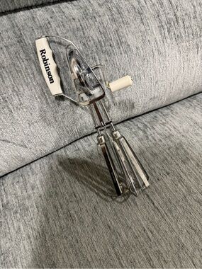 Vintage Robinson stainless steel manual hand mixer or egg beater